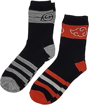 NARUTO SHIPPUDEN SYMBOLS 2-PACK CREW SOCKS