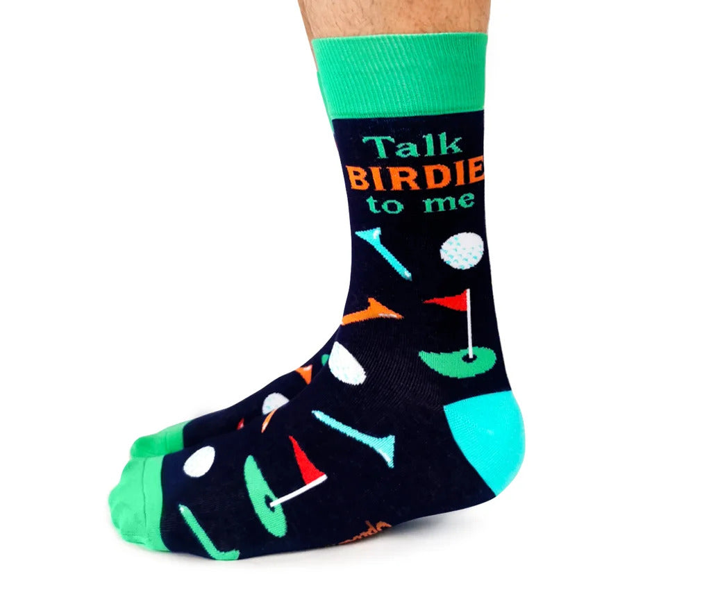 TALK BIRDIE TO ME CREW SOCKS - MENS