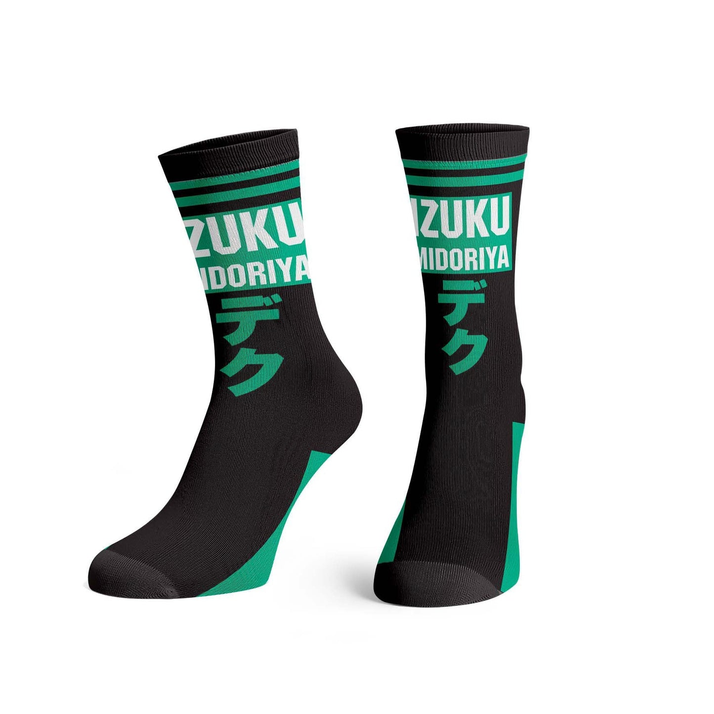 MY HERO ACADEMIA DEKU KANJI CREW SOCKS
