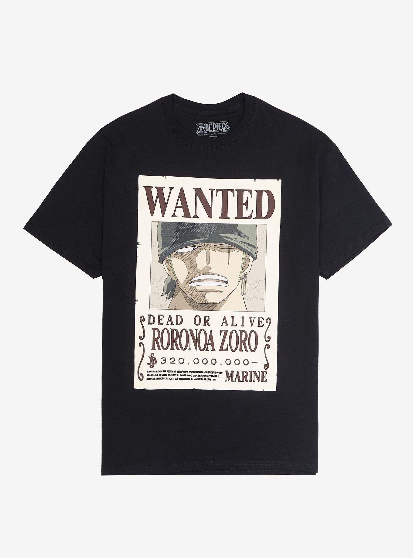 ONE PIECE ZORO WANTED TSHIRT