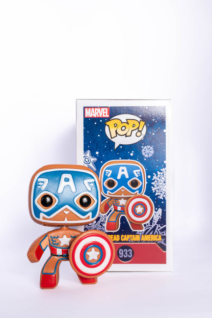 FUNKO POP GINGERBREAD CAPTAIN AMERICA
