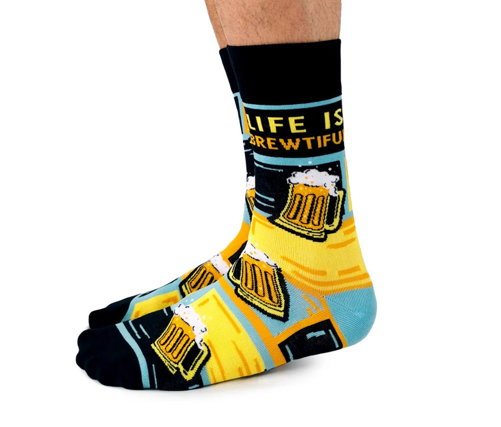 LIFE IS BREWTIFUL CREW SOCKS - MENS