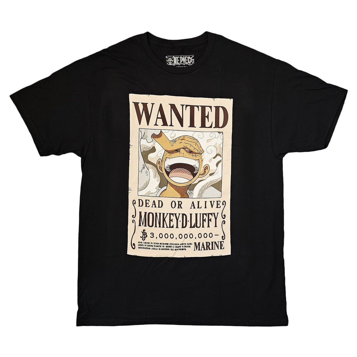 ONE PIECE LUFFY GEAR FIVE WANTED TSHIRT