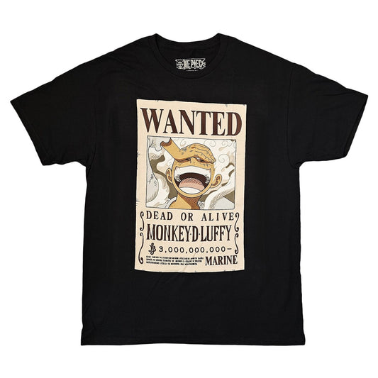 ONE PIECE LUFFY GEAR FIVE WANTED TSHIRT